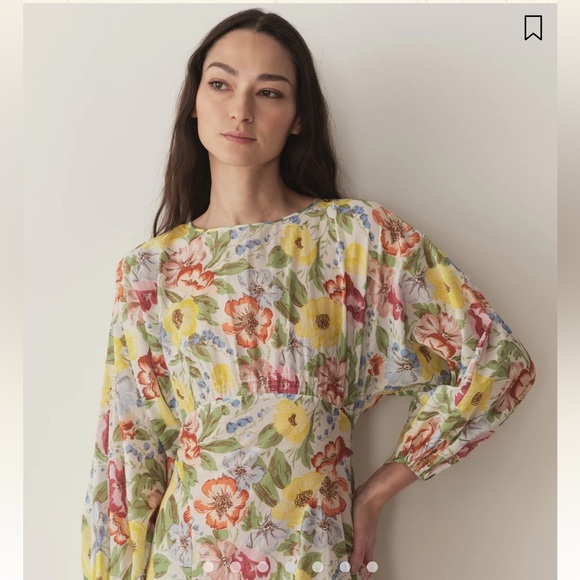 ISO TRADE Doen Oliana Dress in Blanc Anemone Bloom - Picture 7 of 12